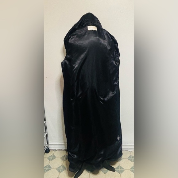 Nuage Full Length Black Faux Sheared Hooded Coat Medium - Picture 8 of 13